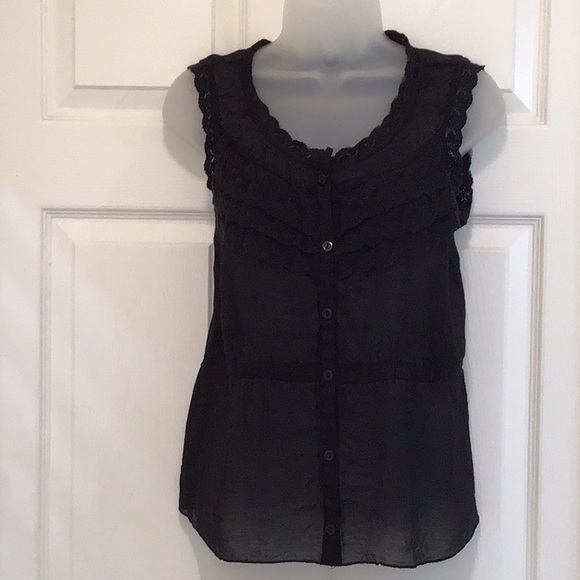 Helium London sheer ruffled top - Picture 3 of 10